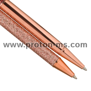 Луксозна Химикалка, розово злато, 2 бр. в комплект