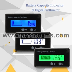 12V 24V 36V 48V Високо Прецизен LCD Индикатор за капацитета на батерии, дигитален волтметър тестер