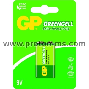 Цинк карбонова батерия GP 1604GLF-U1, 6F22, 9V, Greencell, 1 бр.