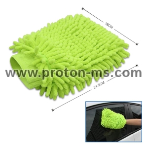 Микрофибърна ръкавица за почистване, зелена