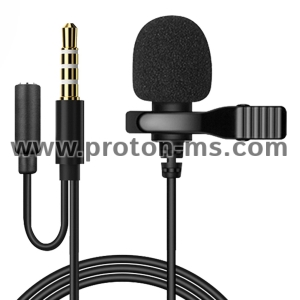 Микрофон за ревер с клипс и конектор 3.5мм стерео жак