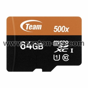 Карта памет Team Group 64GB Micro SDHC/SDXC UHS-I Orange Card + SD Adapter