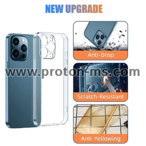 Силиконов, прозрачен Кейс, Ultra Thin Clear Case For Iphone 13 PRO  Soft Tpu Silicone 