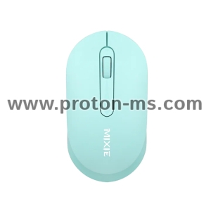 Мишка Mixie R518, Безжична, USB, 3D, Зелен 
