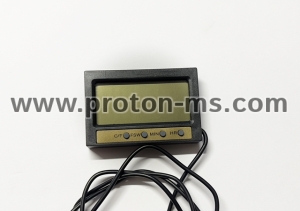 Дигитален термометър за външна и вътрешна температура с часовник K-03
