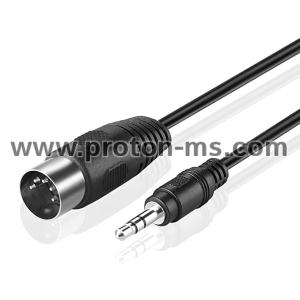 КАБЕЛ 5-ЦА/3.5М СТ. ЖАК, 3.5mm Stereo Jack Audio Cable 3.5 mm Aux Male to MIDI Din 5 Pin MIDI Male Female Plug High Quality 0.5m for Microphone MIC