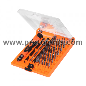 Комплект отвертка и накрайници Poso PS6045-A, 45 Части, CR-V, Оранжев 