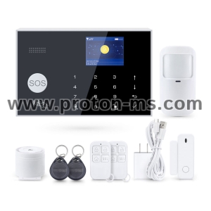 Смарт алармена система, PST-G30, 8в1, GSM, Wi-Fi, Tuya Smart, Бял 