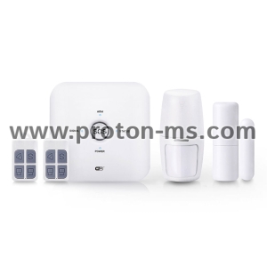 Смарт алармена система, PST-10GDT, 5в1, GSM, Wi-Fi, Tuya Smart, Бял