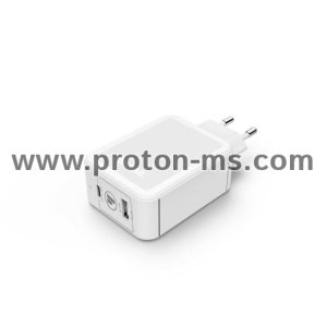 Vehicle Charging PNY, 12V/USB, 5V/2400mA, White