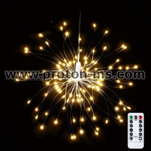 КОЛЕДНИ СВЕТЛИНИ, FIREWORKS LIGHTS 100 LED LD2011-WW, ТОПЛО БЯЛО, USB