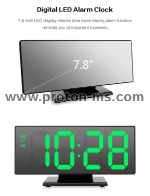 Огледален, Настолен чесовник Smart Technology DS-3618L, Злени Цифри