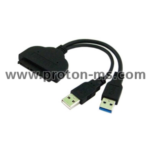 Преходник, USB 3.0 към SATA, Черен