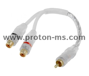 Audio/Video Connecting Cable, 2 RCA plugs - 2 RCA plugs, 1.5 m HAMA