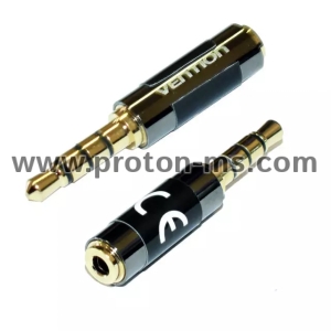 High Quality 1pc Gold 2.5 mm Male to 3.5 mm Female audio Stereo Adapter Plug Converter Headphone jack