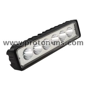 Generic 18W 1440LM Epistar 6 LED White Slot Beam Car Work Lamp Bar Light Waterproof IP67, DC 10-30V