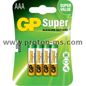 GP Alkaline battery SUPER LR-03 AAA /4 pcs./ 1.5V GP
