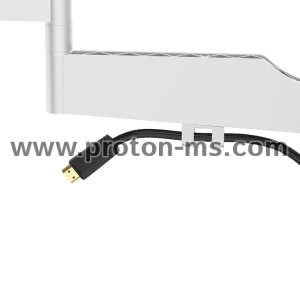 Hama FULLMOTION TV Wall Bracket, 400x400, 165 cm (65"), Extra-long Arm, blk/wht