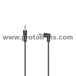 Hama Audio Cable, 3.5 mm Jack Plug 90° - 3.5 mm Jack Plug, Stereo, 0.5 m