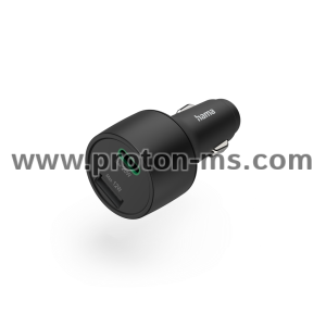 Hama Car Charger, USB-C, USB-A, Power Delivery (PD)/Qualcomm®, 32 Watt, Black