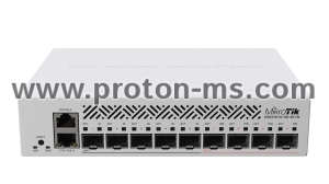 Суич MikroTik CRS310-1G-5S-4S+IN, L3 Gigabit Ethernet (10/100/1000), Захранване по Ethernet (PoE) 1U