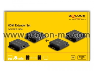 Delock HDMI Extender Set over Cat.6 cable 4K 30 Hz