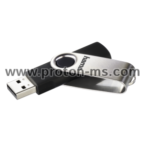 USB памет HAMA Rotate, 64GB, USB 2.0, 10 MB/s, Черен