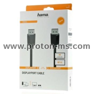 Cable HAMA 200696  DisplayPort Plug 1.2 - DisplayPort Plug 1.2 , 1.5 m, double-shielded, Ultra-HD 4K