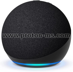 Преносима смарт тонколона Amazon Echo Dot 5, Гласов асистент, Alexa, Черна