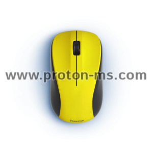 Hama "MW-300 V2" Optical 3-Button Wireless Mouse, Quiet, USB Receiver, yellow