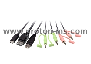 ATEN 2-Port USB-C DisplayPort Hybrid Cable KVM Switch