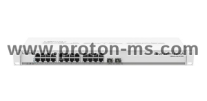 Суич MikroTik 326-24G-2S+RM 24 x Gigabit Ethernet ports, 10/100/1000Mbps, 2x SFP+ cages, монтаж в шкаф