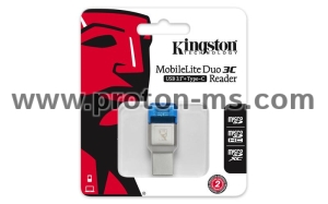 Четец за карти KINGSTON MobileLite Duo 3C, USB 3.1 + Type-C