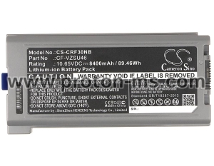 Laptop Battery for Panasonic Toughbook CF-30, CF-31, CF-53  CF-VZSU46   10,65V 8400mAh CAMERON SINO