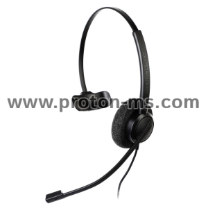 Headphone Addasound Crystal 2731 Mono, UC, Black, microphone