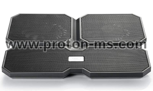 Охладител за лаптоп DeepCool Multi Core X6, 15.6", 2x140+100 mm, Черен