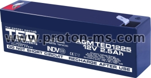 Lead Battery TED-1225 ;12V / 2.5 Ah  AGM 177/35/62 mm