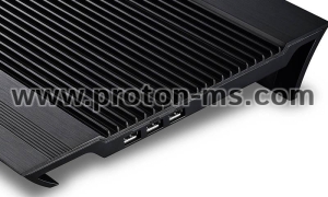 Охладител за лаптоп DeepCool N8 BLACK, 17", 2x140 mm, Черен