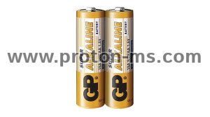 Алкална батерия GP SUPER LR6 AA, 2 бр. в опаковка / shrink, 1.5V, GP15A