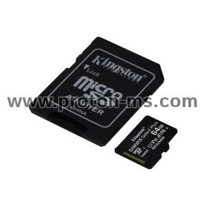 Memory card Kingston Canvas Select Plus  microSDXC 64GB, Class 10 UHS-I