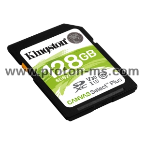 Memory card Kingston Canvas Select Plus SD 128GB, Class 10 UHS-I