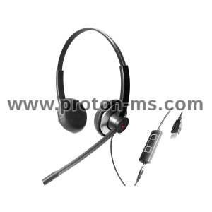 Слушалки с микрофон Addasound EPIC 502 Duo, UC, черни, USB, жак