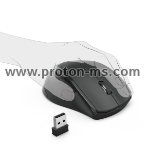Безжична оптична мишка HAMA Riano 182645, Лява ръка, USB, Черен