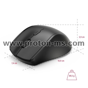 Безжична оптична мишка HAMA Riano 182645, Лява ръка, USB, Черен