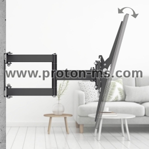 Стенна стойка за TV Hama FULLMOTION, 165 см (65"), ножични рамена, черна