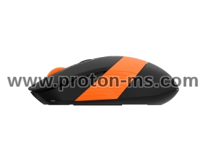 Оптична мишка A4tech FG10S Fstyler, безжична, безшумна, Черен/Оранжев