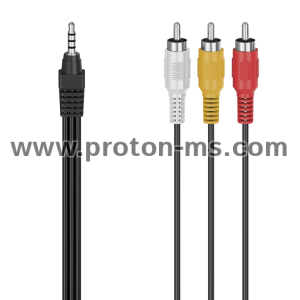 Hama Audio/Video Cable, 4-pin 3.5 mm Jack Plug - 3 RCA Plugs, 1.5 m