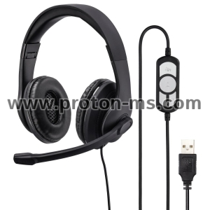 Hama "HS-USB300" PC Office Headset, Stereo, black
