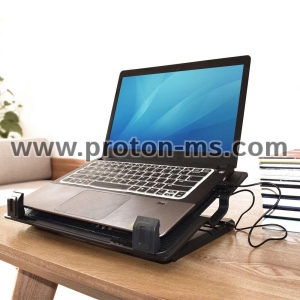 Охладител за лаптоп ACT, До 17", С един вентилатор, 2 x USB хъб, Черен