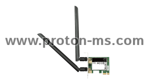 Безжична карта D-Link DWA-582, Dual band, AC 1200, 2.4/ 5GHz,  PCI Express